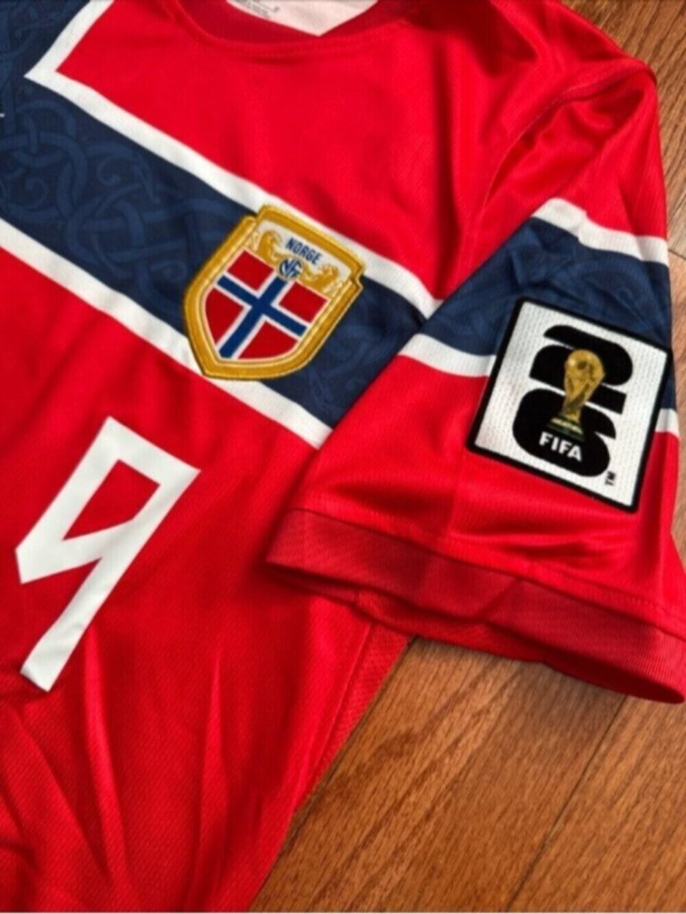Norway Home Soccer Jersey Haaland #9 World Cup 2026 - Picture 13 of 15